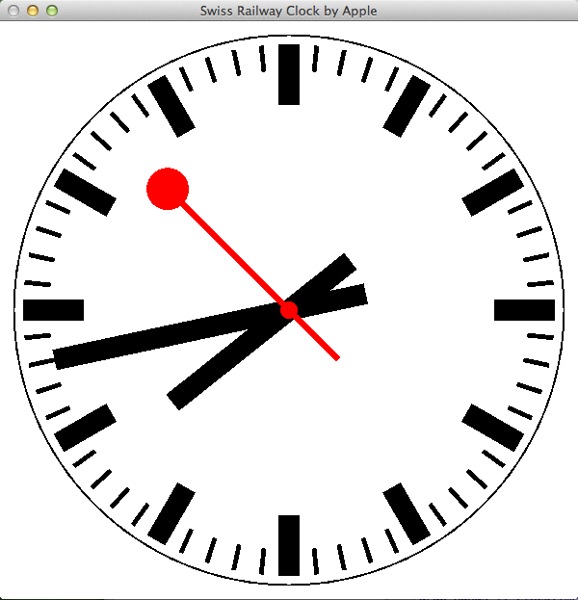 Swiss Railway clock by Apple